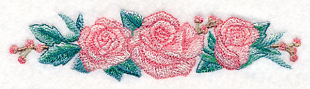 Romantic Roses Border in Watercolor