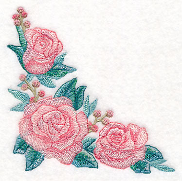 Romantic Roses Corner in Watercolor