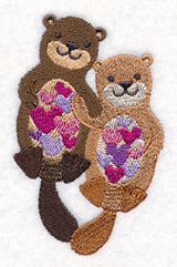 Snuggling Otter Couple