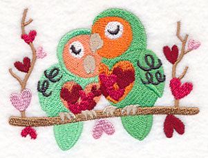 Snuggling Bird Couple