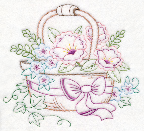 Kitchen Floral Basket (Vintage)