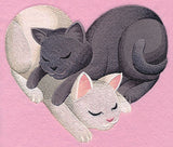 Snuggling Cats Heart