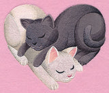 Snuggling Cats Heart