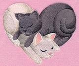 Snuggling Cats Heart