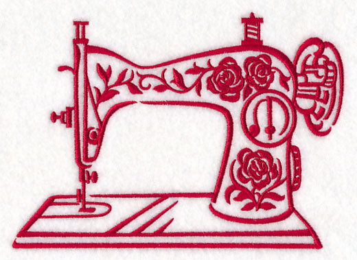 Simple Floral Sewing Machine