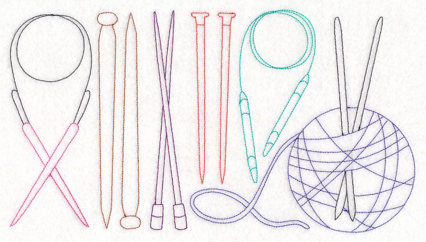 Knitting Quick Stitch Border (Vintage)