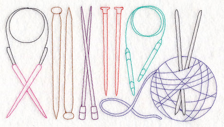 Knitting Quick Stitch Border (Vintage)