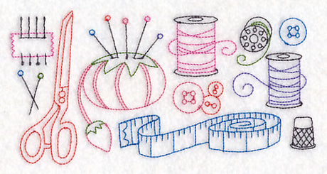 Sewing Quick Stitch Border (Vintage)