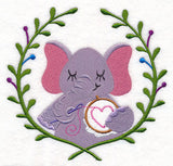 Elephant Embroidering Laurel