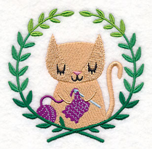 Cat Crocheting Laurel