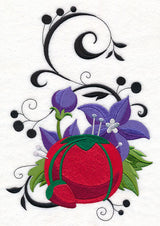 Fanciful Pincushion with Balloon Flowers