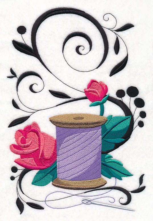 Fanciful Thread with Roses
