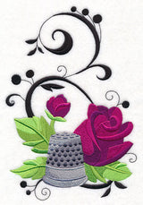 Fanciful Thimble with Roses