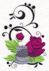 Fanciful Thimble with Roses
