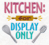 Kitchen: For Display Only