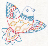Scandinavian Winter Bird 4 (Vintage)