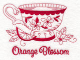Tea Time Orange Blossom (Redwork)