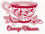 Tea Time Orange Blossom (Redwork)