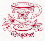 Tea Time Bergamot (Redwork)