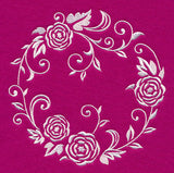 Filigree Rose Wreath (Whitework)