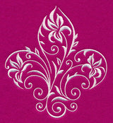 Filigree Iris Fleur De Lis (Whitework)
