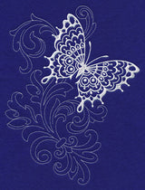 Shabby Chic Butterfly Spray (Whitework)