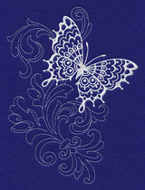 Shabby Chic Butterfly Spray (Whitework)