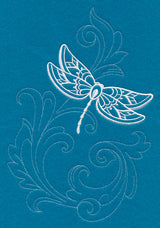 Shabby Chic Dragonfly Spray (Whitework)