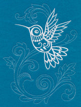 Shabby Chic Hummingbird Spray (Whitework)