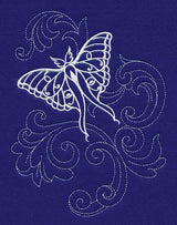 Shabby Chic Luna Moth Spray (Whitework)