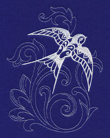 Shabby Chic Swallow Spray (Whitework)