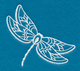 Shabby Chic Dragonfly (Whitework)