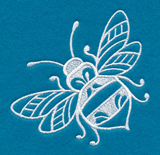 Shabby Chic Bee (Whitework)