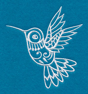 Shabby Chic Hummingbird (Whitework)