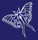 Shabby Chic Luna Moth (Whitework)