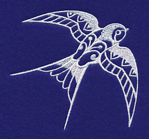 Shabby Chic Swallow (Whitework)