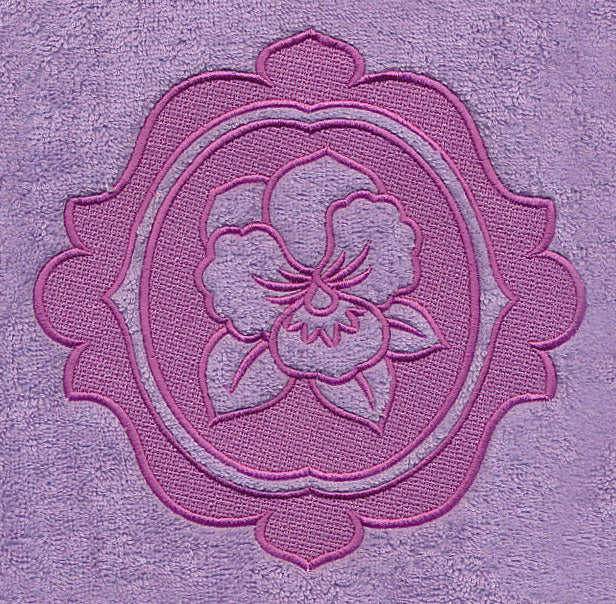 Pansy Medallion (Embossed)