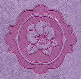Pansy Medallion (Embossed)