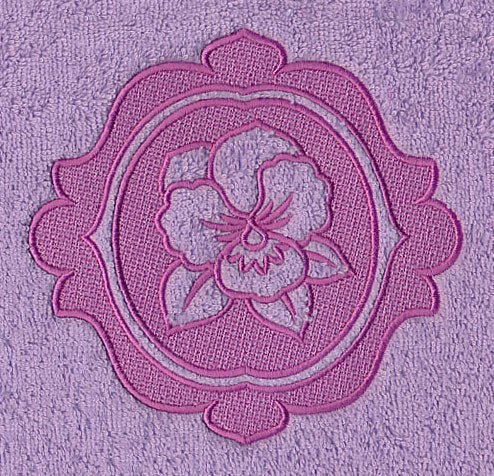 Pansy Medallion (Embossed)