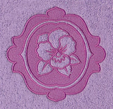 Pansy Medallion (Embossed)