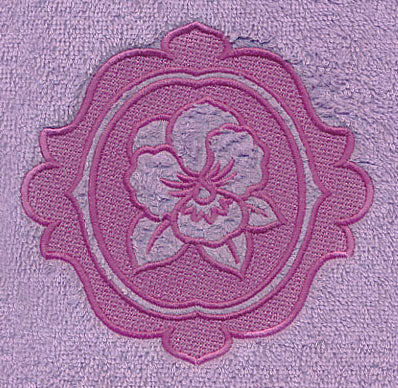 Pansy Medallion (Embossed)