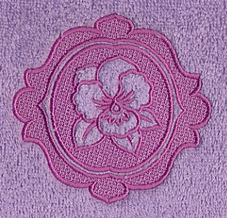Pansy Medallion (Embossed)