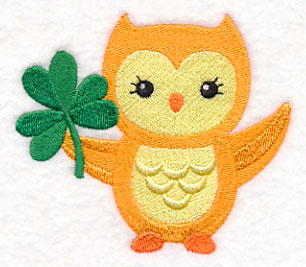 St. Patrick's Day Owl with Shamrock