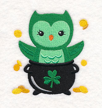 St. Patrick's Day Owl with Gold