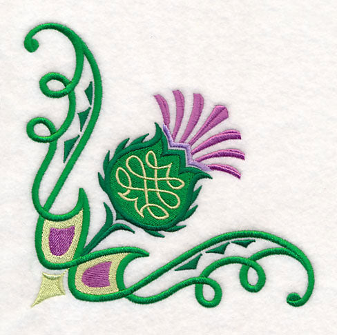 Celtic Knot Thistle Corner