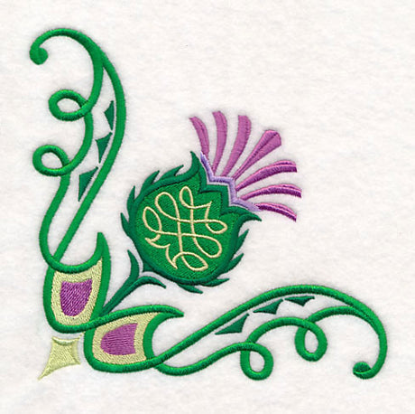 Celtic Knot Thistle Corner