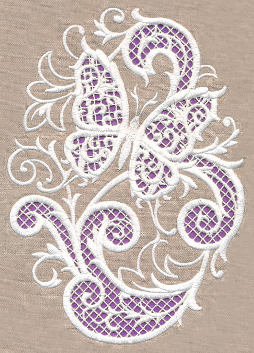 Butterfly Beauty Oval (Cutwork)