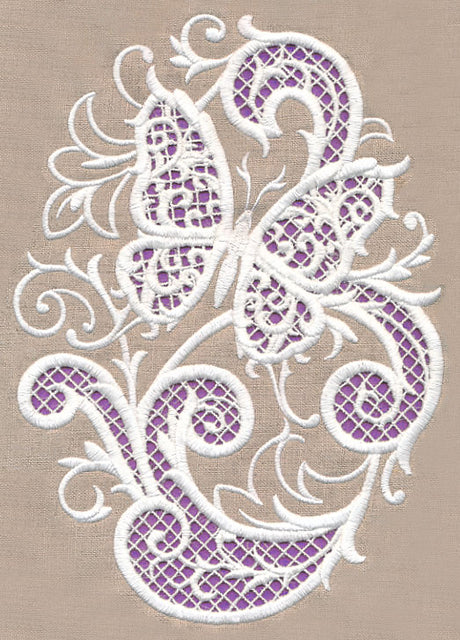 Butterfly Beauty Oval (Cutwork)