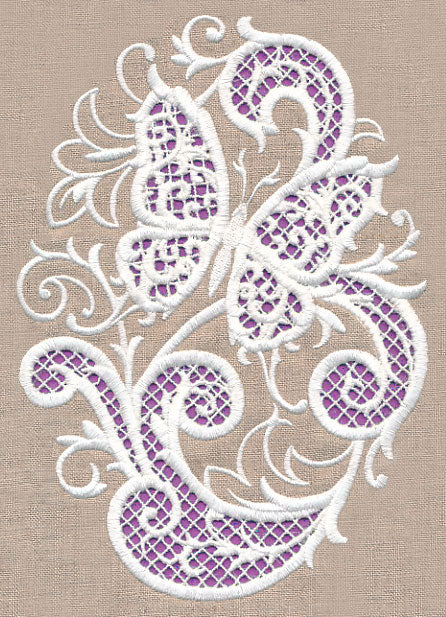 Butterfly Beauty Oval (Cutwork)