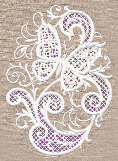 Butterfly Beauty Oval (Cutwork)